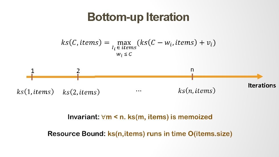 Bottom-up Iteration 1 n 2 Iterations 