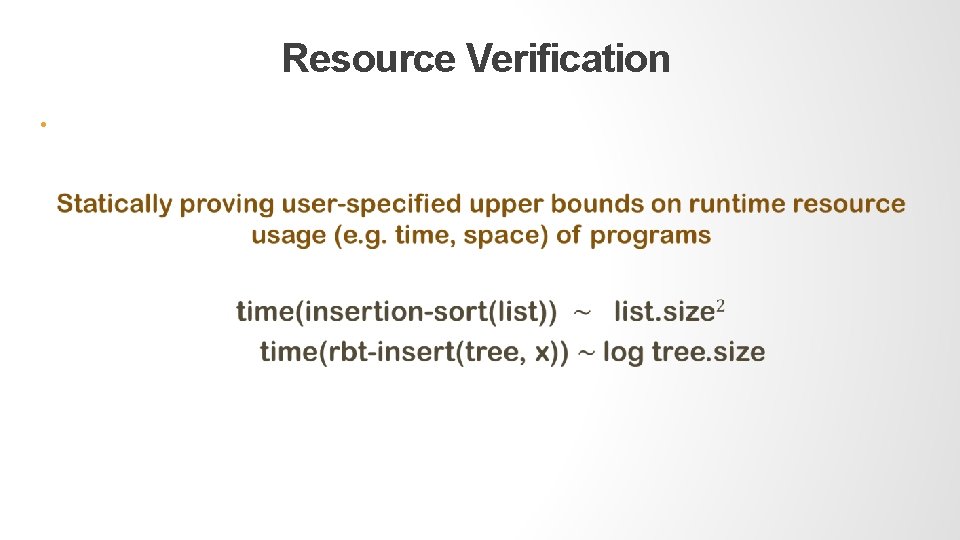Resource Verification • 