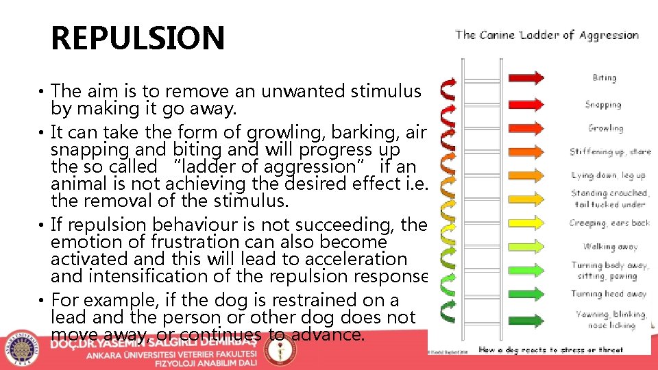 REPULSION • The aim is to remove an unwanted stimulus by making it go