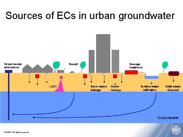 Sources of ECs in urban groundwater © NERC All rights reserved Sources of ECs in urban groundwater © NERC All rights reserved