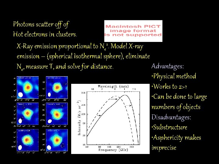 Sunyaev-Zeldovich Photons scatter off of Hot electrons in clusters. X-Ray emission proportional to Ne