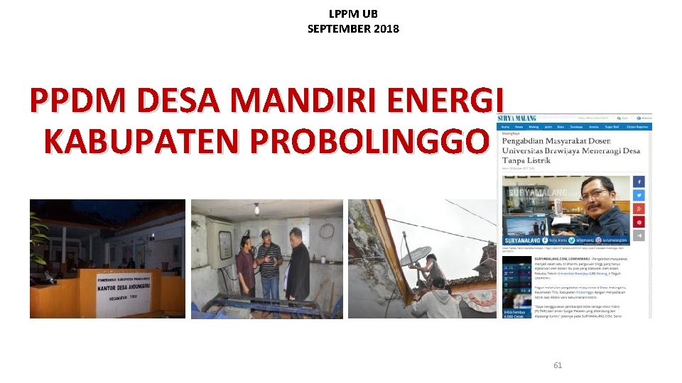 LPPM UB SEPTEMBER 2018 SEPT 2018 PPDM DESA MANDIRI ENERGI KABUPATEN PROBOLINGGO 61 
