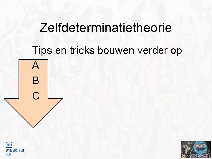 Zelfdeterminatietheorie Tips en tricks bouwen verder op A B C 