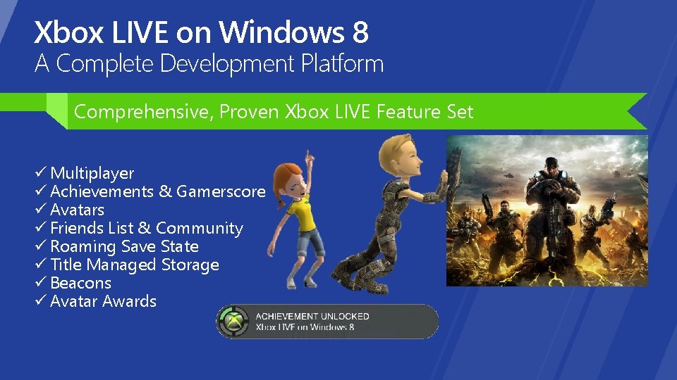 Xbox LIVE on Windows 8 A Complete Development Platform Comprehensive, Proven Xbox LIVE Feature