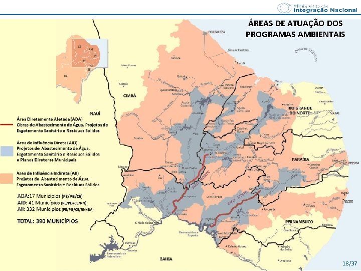 ÁREAS DE ATUAÇÃO DOS PROGRAMAS AMBIENTAIS 18/37 