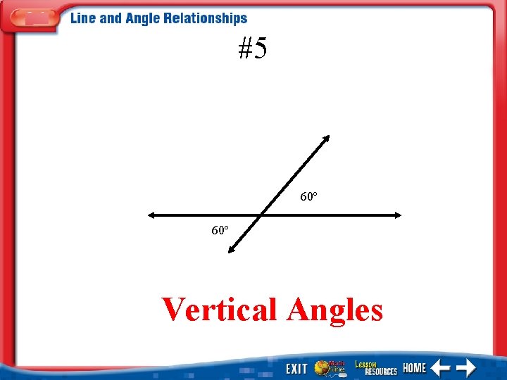 #5 60º Vertical Angles 
