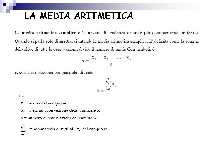 LA MEDIA ARITMETICA 