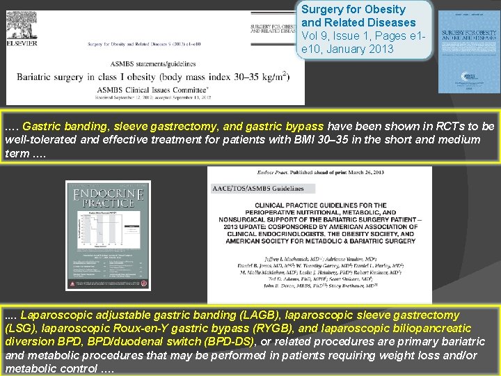 Surgery for Obesity and Related Diseases Vol 9, Issue 1, Pages e 1 e