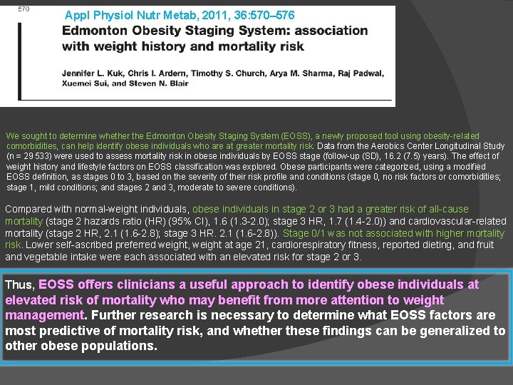 Appl Physiol Nutr Metab, 2011, 36: 570– 576 We sought to determine whether the