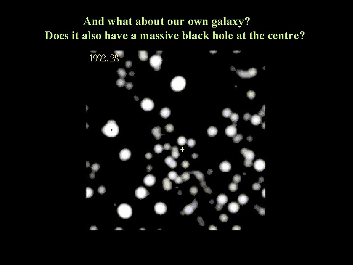 And what about our own galaxy? Does it also have a massive black hole