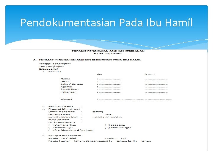 Pendokumentasian Pada Ibu Hamil 