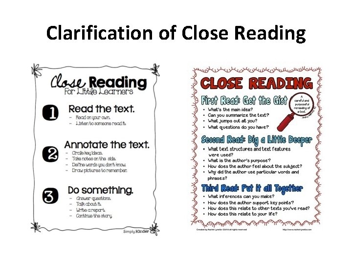 Clarification of Close Reading 