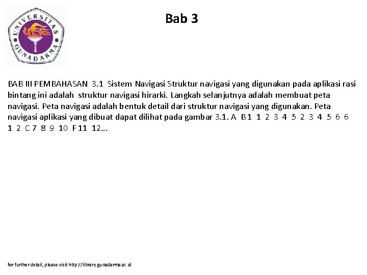 Bab 3 BAB III PEMBAHASAN 3. 1 Sistem Navigasi Struktur navigasi yang digunakan pada