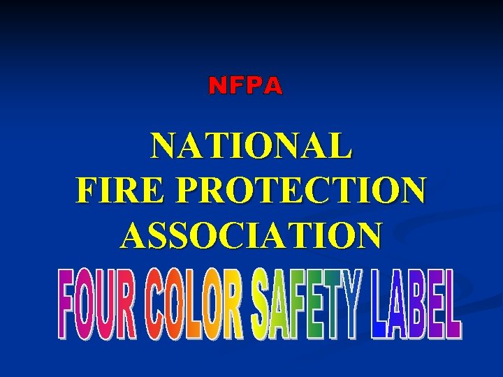 NATIONAL FIRE PROTECTION ASSOCIATION 
