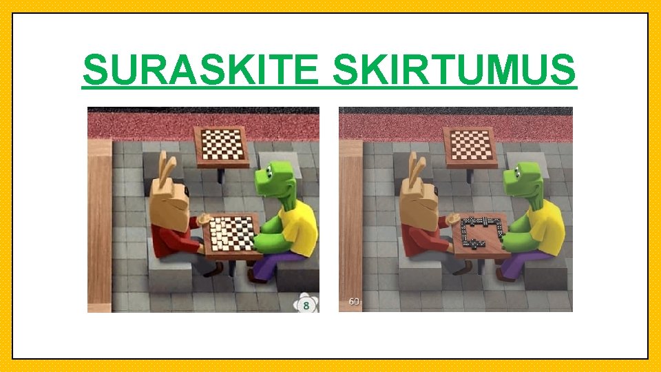 SURASKITE SKIRTUMUS 