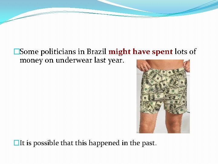 �Some politicians in Brazil might have spent lots of money on underwear last year.