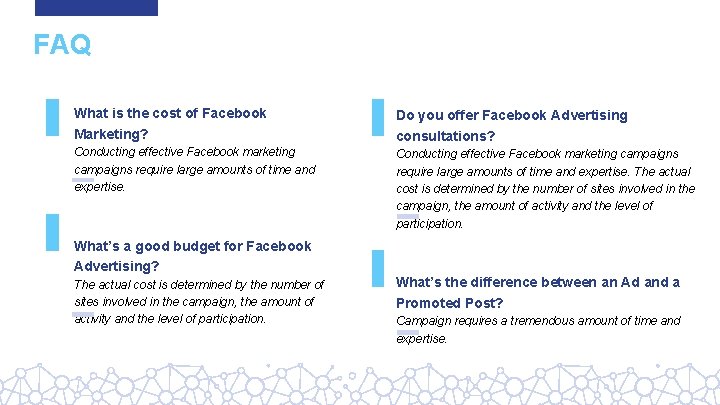 FAQ What is the cost of Facebook Marketing? Do you offer Facebook Advertising consultations?