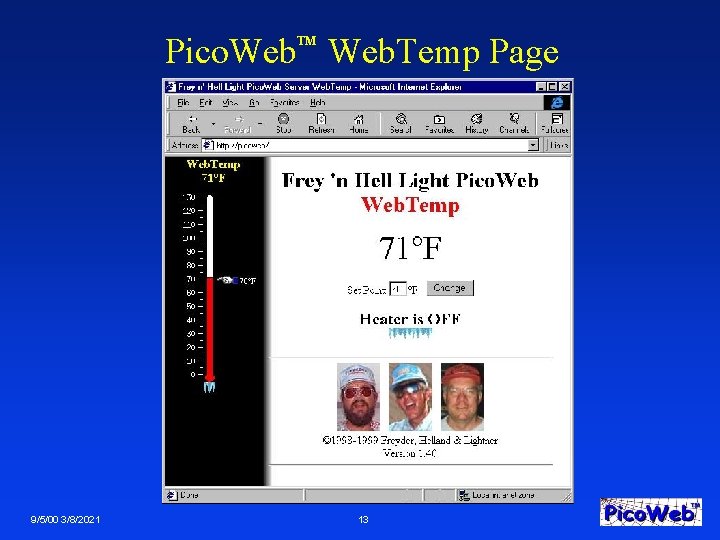 Pico. Web. Temp Page TM 9/5/00 3/8/2021 13 