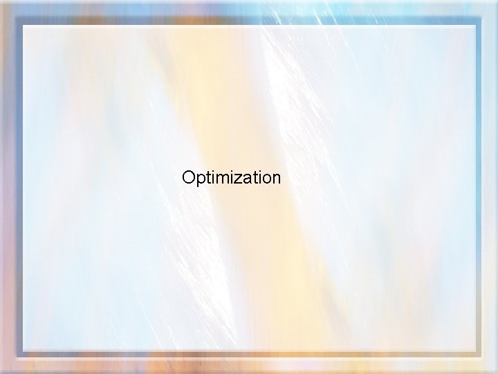Optimization 