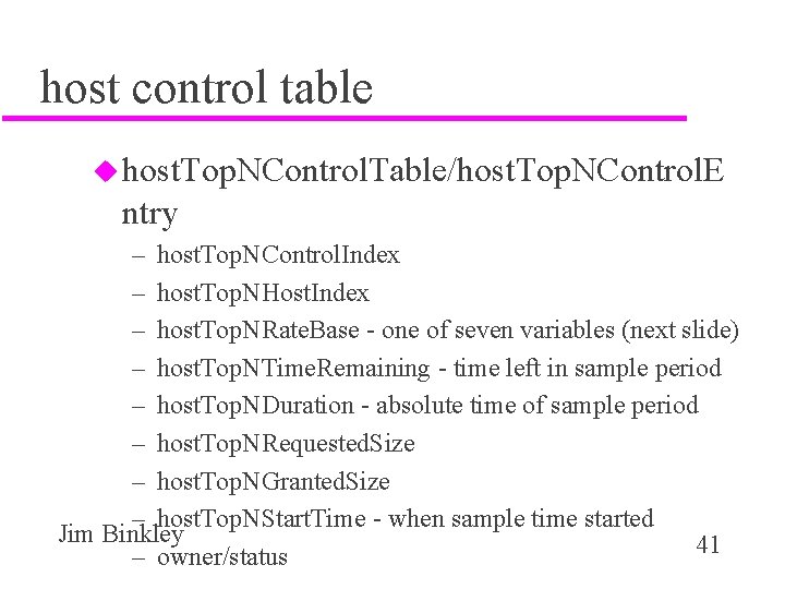 host control table u host. Top. NControl. Table/host. Top. NControl. E ntry – host.