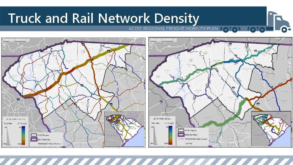 Truck and Rail Network Density 11 