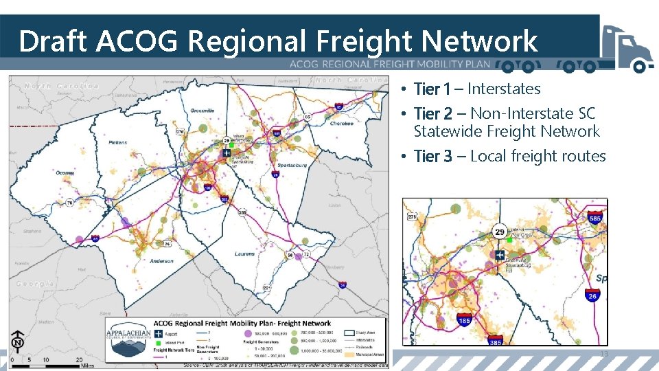 Draft ACOG Regional Freight Network • Tier 1 – Interstates • Tier 2 –