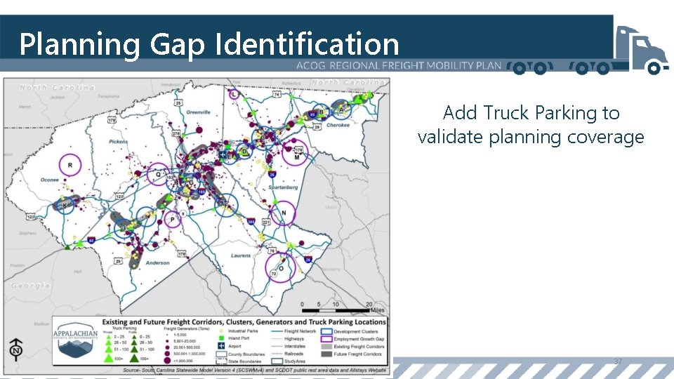 Planning Gap Identification Add Truck Parking to validate planning coverage 37 