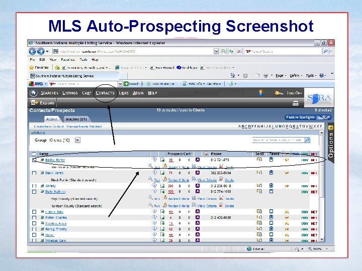 MLS Auto-Prospecting Screenshot 