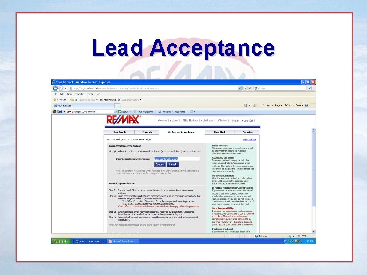 Lead Acceptance 