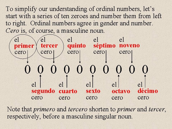 To simplify our understanding of ordinal numbers, let’s start with a series of ten To simplify our understanding of ordinal numbers, let’s start with a series of ten