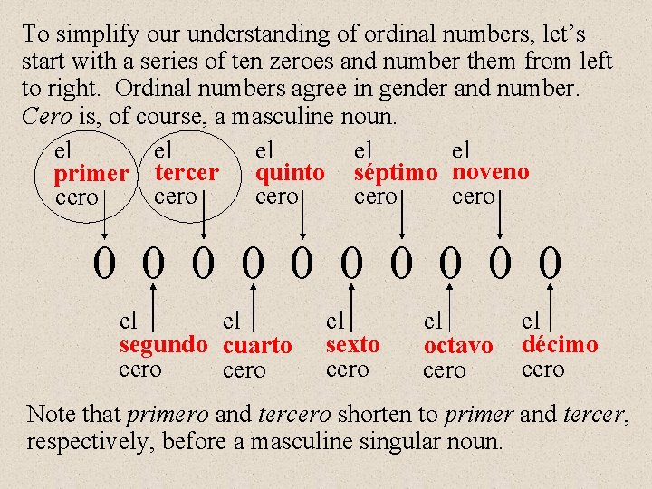 To simplify our understanding of ordinal numbers, let’s start with a series of ten