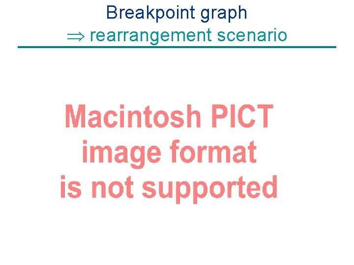 Breakpoint graph Þ rearrangement scenario 