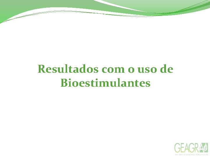 Resultados com o uso de Bioestimulantes 