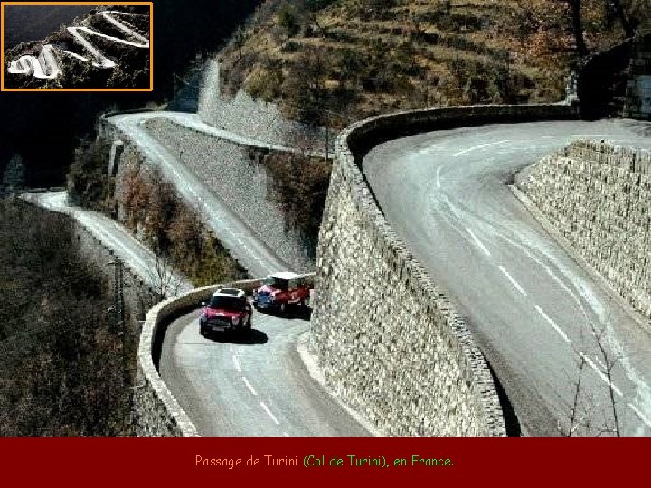 Passage de Turini (Col de Turini), en France. 