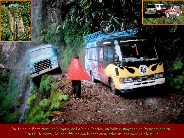 Route de la Mort (vers los Yungas), de La Paz a Coroico, en Bolívie