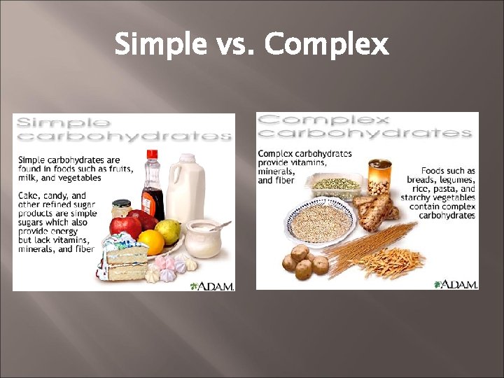 Simple vs. Complex 