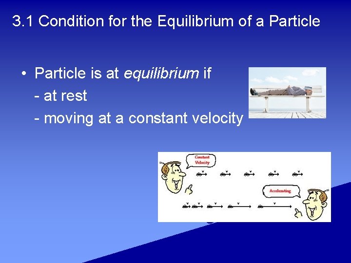 3. 1 Condition for the Equilibrium of a Particle • Particle is at equilibrium