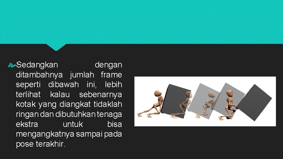  Sedangkan dengan ditambahnya jumlah frame seperti dibawah ini, lebih terlihat kalau sebenarnya kotak