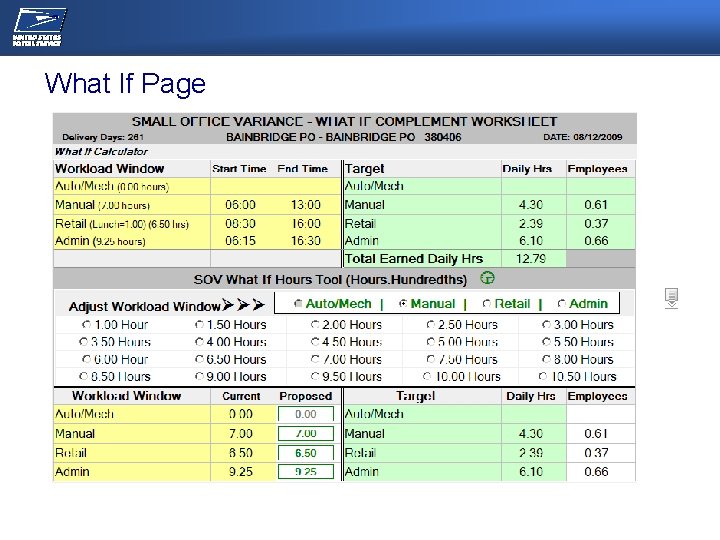 NEC/OPERATIONS MEETING What If Page 