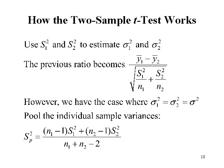 How the Two-Sample t-Test Works 10 