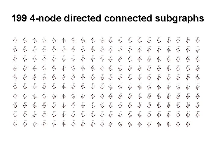 199 4 -node directed connected subgraphs 