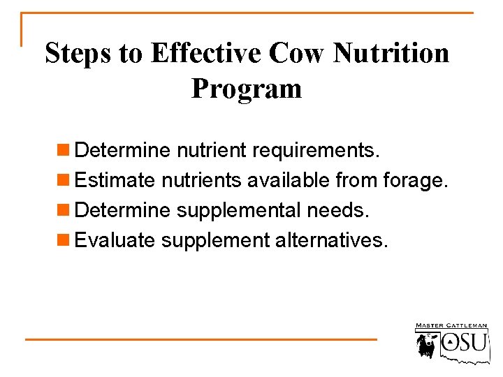 Supplementing Beef Cows Steps to Effective Cow Nutrition