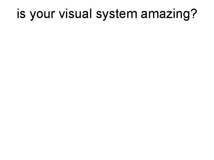 is your visual system amazing? 