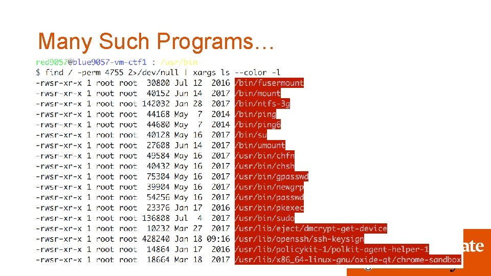 Many Such Programs… 