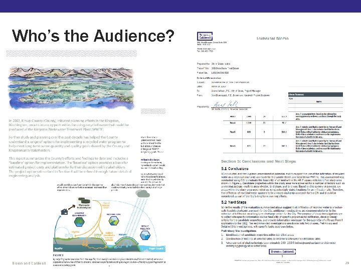 Who’s the Audience? Brown and Caldwell 28 