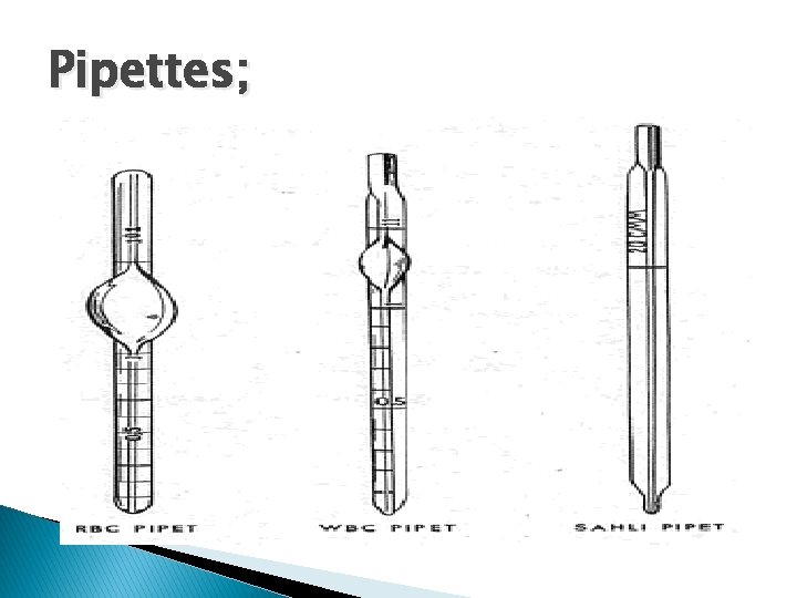 Pipettes; 