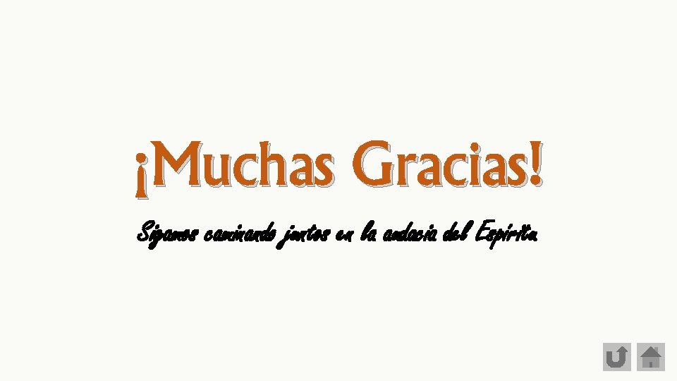 ¡Muchas Gracias! Sigamos caminando juntos en la audacia del Espíritu 