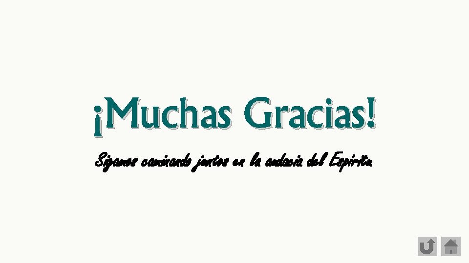 ¡Muchas Gracias! Sigamos caminando juntos en la audacia del Espíritu 