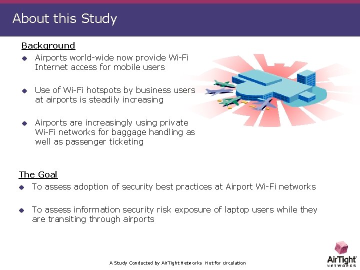 About this Study Background u Airports world-wide now provide Wi-Fi Internet access for mobile