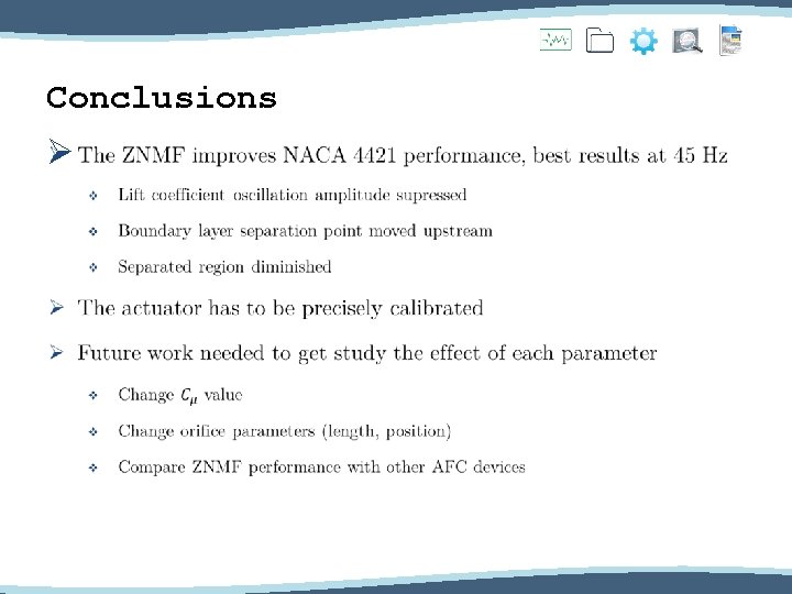 Conclusions Ø 